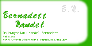 bernadett mandel business card
